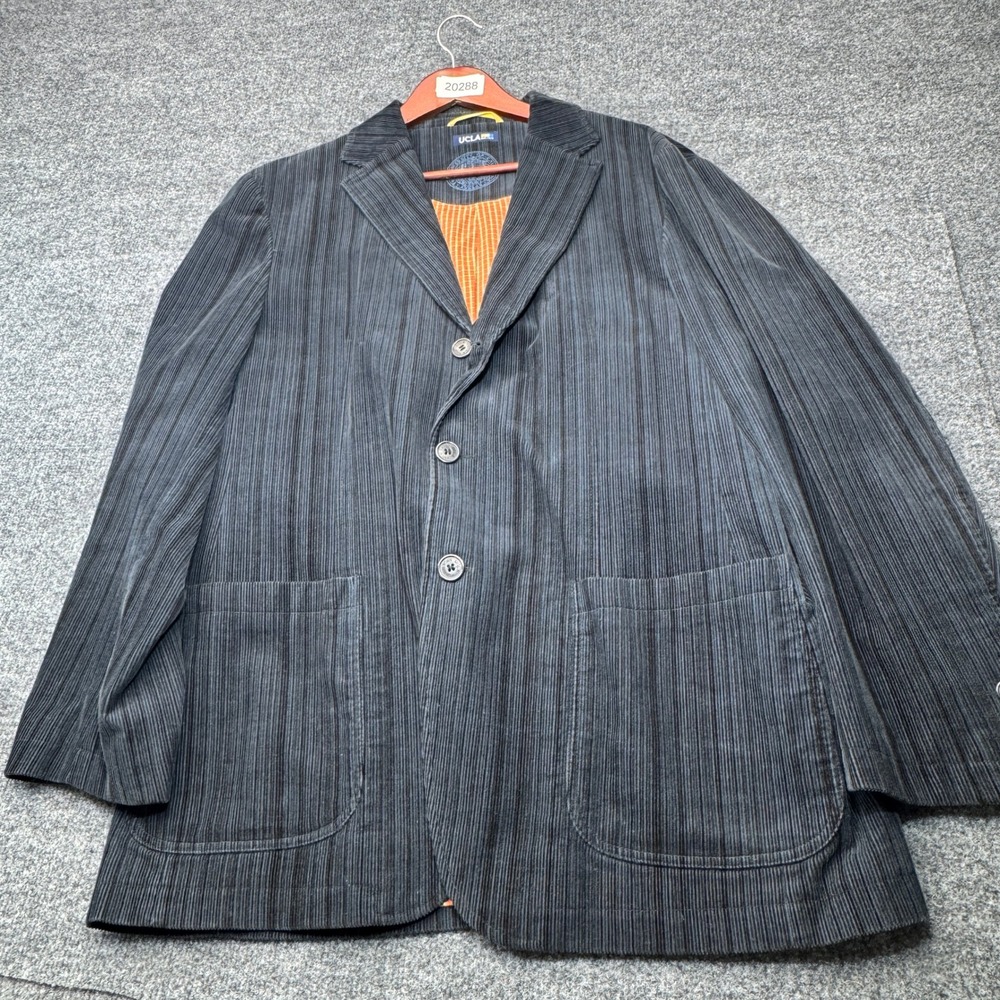UCLA Sport Coat Mens 40R Blue Corduroy 3 Button Preppy Ivy League Blazer Tag 54